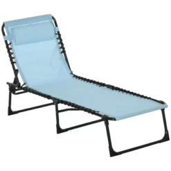 Outsunny Outdoor Folding Chaise Lounge Chair Portable Lightweight Reclining Garden Sun Lounger With 4-Position Adjustable Backrest For Patio, Deck, And Poolside -Outsunny GUEST d28af4cc 21a0 42a2 aa25 907a91e3c4fa