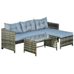 Outsunny 3-Piece Wicker Patio Furniture Sets, Rattan Conversation Sets, Sectional Sofa Set With Cushioned Lounge Chaise For Garden Poolside Or Porch Lounging 13 Outsunny 3-Piece Wicker Patio Furniture Sets, Rattan Conversation Sets, Sectional Sofa Set With Cushioned Lounge Chaise For Garden Poolside Or Porch Lounging -Outsunny GUEST d2dea41a 0be3 455e 9aae f64c986fa131