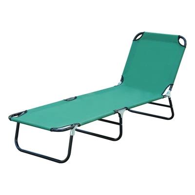 Outsunny Portable Outdoor Sun Lounger, Lightweight Folding Chaise Lounge Chair W/ 5-Position Adjustable Backrest For Beach, Poolside And Patio 5 Outsunny Portable Outdoor Sun Lounger, Lightweight Folding Chaise Lounge Chair W/ 5-Position Adjustable Backrest For Beach, Poolside And Patio - Image 3