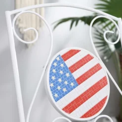Outsunny 3 Piece Patio Bistro Set, Folding Outdoor Furniture With USA Mosaic Table And Chairs For 4th Of July, Balcony, American Flag 11 Outsunny 3 Piece Patio Bistro Set, Folding Outdoor Furniture With USA Mosaic Table And Chairs For 4th Of July, Balcony, American Flag -Outsunny GUEST d95248ab 8be1 4ad8 960f 1b957c617fe8