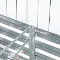 Outsunny Raised Garden Bed, Galvanized Elevated Planter Box With 2 Trellis Tomato Cages, Reinforcing Rods, 4' X 3' X 2', Silver -Outsunny GUEST da13e355 2357 48e7 bb07 21d960578519