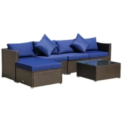 Outsunny 6 Pieces Outdoor PE Rattan Sofa Set, Sectional Conversation Wicker Patio Couch Furniture Set With Cushions And Coffee Table 29 Outsunny 6 Pieces Outdoor PE Rattan Sofa Set, Sectional Conversation Wicker Patio Couch Furniture Set With Cushions And Coffee Table -Outsunny GUEST db64c2b7 326c 4756 a126 6067f74b9152