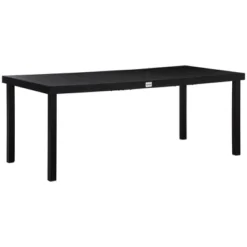 Outsunny Patio Dining Table, Rectangular Aluminum Outdoor Table For Garden Lawn Backyard, Black 17 Outsunny Patio Dining Table, Rectangular Aluminum Outdoor Table For Garden Lawn Backyard, Black -Outsunny GUEST e33a1d51 a8a6 48c2 a315 9d7665965b1a