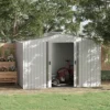 Outsunny 9' X 6' Metal Storage Shed Garden Tool House With Double Sliding Doors, 4 Air Vents For Backyard, Patio, Lawn, Silver -Outsunny GUEST e62d5aec 1a32 4009 9ea3 e54788940b11