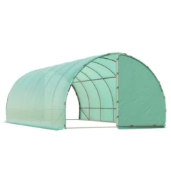Outsunny 20' X 10' X 7' Walk-In Tunnel Greenhouse, Extra-Large Garden Hot House Kit With 2 Hinged Doors, Reinforced Steel Frame, PE Cover, Green -Outsunny GUEST e72c5649 bffe 480e 8e93 35678547319d