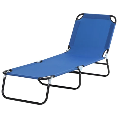 Outsunny Portable Outdoor Sun Lounger, Lightweight Folding Chaise Lounge Chair W/ 5-Position Adjustable Backrest For Beach, Poolside And Patio 11 Outsunny Portable Outdoor Sun Lounger, Lightweight Folding Chaise Lounge Chair W/ 5-Position Adjustable Backrest For Beach, Poolside And Patio - Image 9
