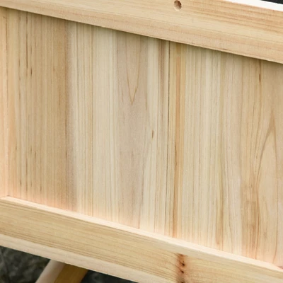 Outsunny Raised Garden Bed, Wood 6 Grid, 31" X 23" With Storage Shelf, Water Draining, Planter Box For Vegetables, Flowers, Herbs, Patio 7 Outsunny Raised Garden Bed, Wood 6 Grid, 31" X 23" With Storage Shelf, Water Draining, Planter Box For Vegetables, Flowers, Herbs, Patio - Image 5