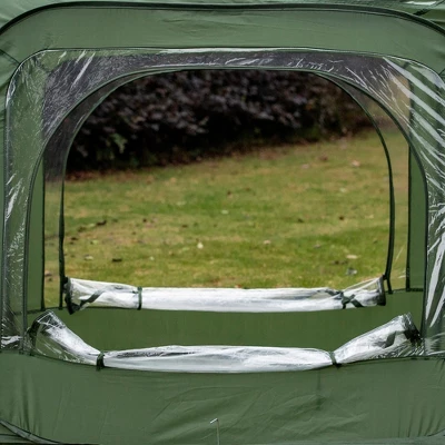 Outsunny 8' X 4' X 4' Portable Pop Up Greenhouse, Garden Canopy Hot House, 4 Zipper Doors For Growing Tropical Plants, Flowers, Herbs, 6 Outsunny 8' X 4' X 4' Portable Pop Up Greenhouse, Garden Canopy Hot House, 4 Zipper Doors For Growing Tropical Plants, Flowers, Herbs, - Image 4