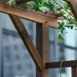 Outsunny 7' Wood Steel Outdoor Garden Arched Trellis Arbor With Natural Fir Wood & Side Panel For Climbing Vine 13 Outsunny 7' Wood Steel Outdoor Garden Arched Trellis Arbor With Natural Fir Wood & Side Panel For Climbing Vine -Outsunny GUEST ef929164 3c2c 4950 9d9d e98e8c6aece1