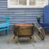 Outsunny 30" Outdoor Fire Pit Grill, Portable Steel Wood Burning Bowl, Cooking Grate, Poker, Spark Screen Lid For Patio, Camping, Bronze Colored -Outsunny GUEST f203a92d 4ea9 41bc 97fa bb30d5e6945f