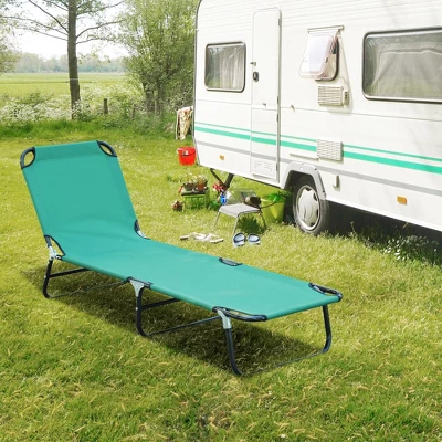 Outsunny Portable Outdoor Sun Lounger, Lightweight Folding Chaise Lounge Chair W/ 5-Position Adjustable Backrest For Beach, Poolside And Patio 3 Outsunny Portable Outdoor Sun Lounger, Lightweight Folding Chaise Lounge Chair W/ 5-Position Adjustable Backrest For Beach, Poolside And Patio