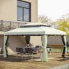 Outsunny 10' X 13' Soft Top Outdoor Patio Gazebo With Polyester Curtains & Air Netting Venting Screens & Aluminum Frame, Cream White 2 Outsunny 10' X 13' Soft Top Outdoor Patio Gazebo With Polyester Curtains & Air Netting Venting Screens & Aluminum Frame, Cream White -Outsunny GUEST f3ae69a8 5a65 42c6 8171 15349b6ee37f