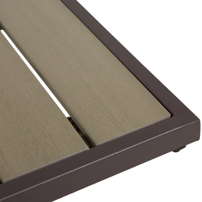 Outsunny 3 PCS Rattan Wicker Bar Set With Wood Grain Top Table And 2 Bar Stools For Outdoor, Patio, Poolside, Garden 7 Outsunny 3 PCS Rattan Wicker Bar Set With Wood Grain Top Table And 2 Bar Stools For Outdoor, Patio, Poolside, Garden - Image 5