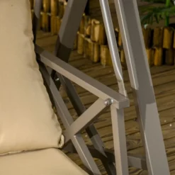 Outsunny 3-Seat Patio Swing Chair, Outdoor Canopy Swing Glider With Cushion With 3 Throw Pillows & Adjustable Shade For Porch, Khaki 10 Outsunny 3-Seat Patio Swing Chair, Outdoor Canopy Swing Glider With Cushion With 3 Throw Pillows & Adjustable Shade For Porch, Khaki -Outsunny GUEST fbcc8777 85e2 4f90 aab4 9e84db1e529c